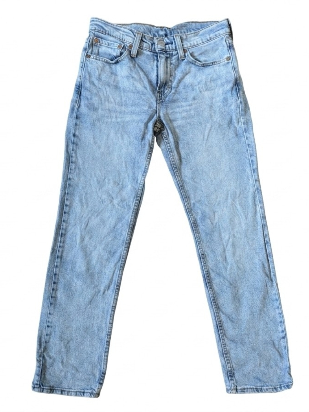 Levi's 511 Slim Fit Jeans Mens 28x30 Light Wash Blue Denim Standard Rise Stretch